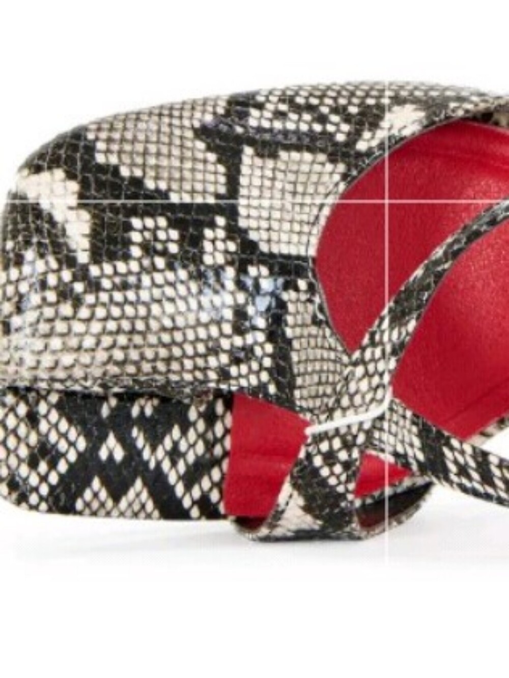 Azalea Wang Stunning Red Insole Snake-Print Slingback Heels - Picture 2 of 3
